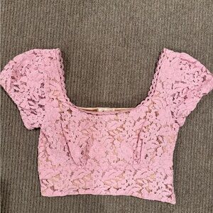 Pink Lace Pacsun Lottie Moss Top - Medium
